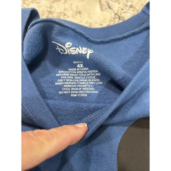Disney Mickey Mouse Sweatshirt Women's 4XL Long Sleeve Crew Neck Graphic Blue - Picture 3 of 14